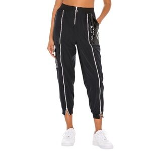 NIKE x REVOLVE Icon Clash Patent Leather Cargo Pocket Zip Track Jogger Pant